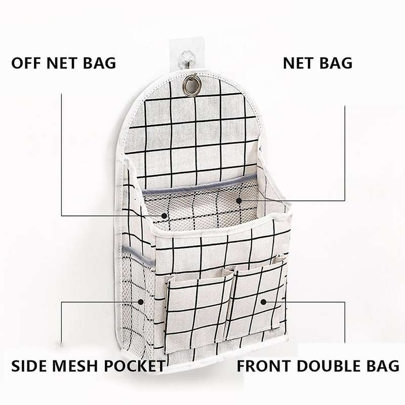 3pcs Wall Storage Bags, Door Closet Hanging Storage Bags, Cotton