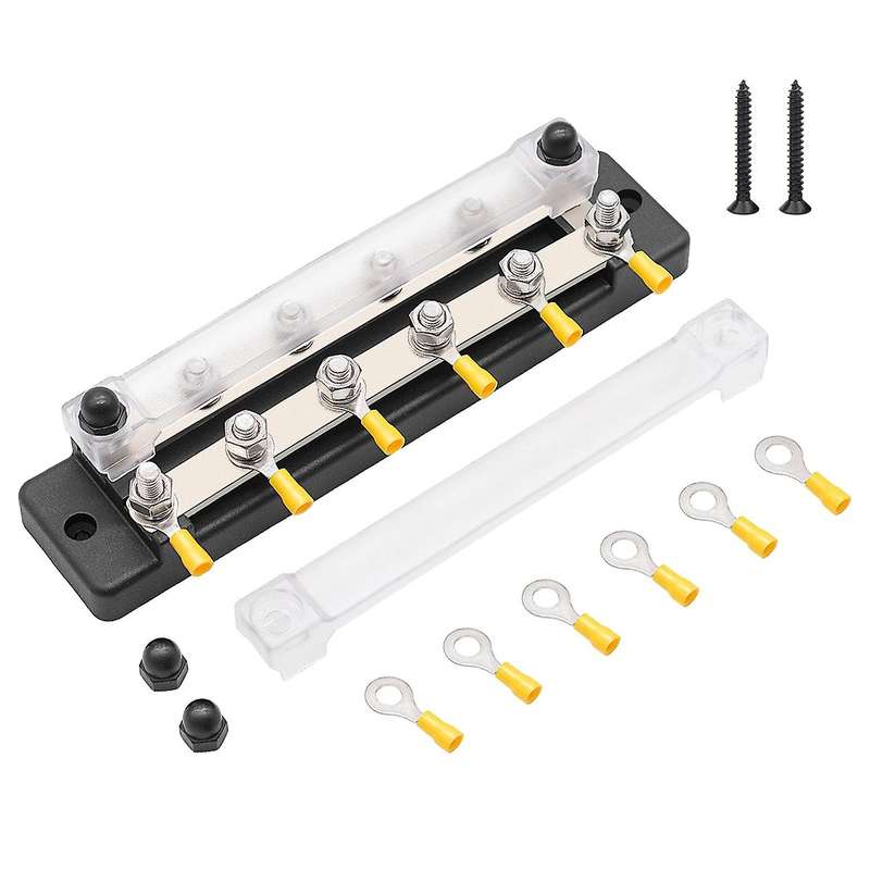 4 Way Dual Row Terminal 150a Bus Bar Block Ground Distribution