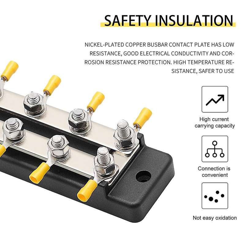 4 Way Dual Row Terminal 150a Bus Bar Block Ground Distribution