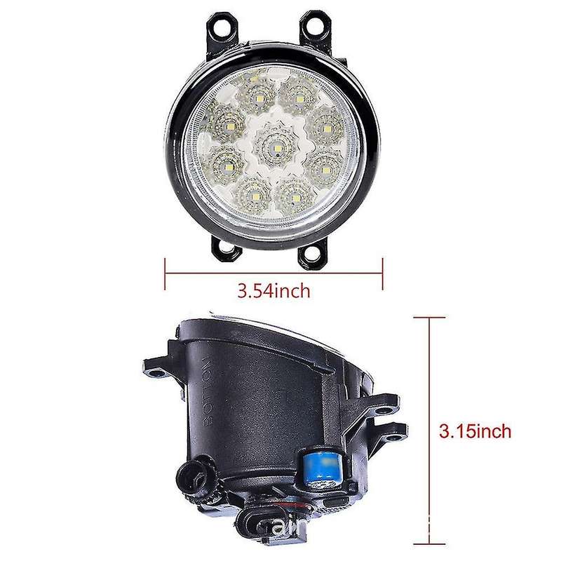1pair Car Led Bulb Front Bumper Fog Lights Assembly Driving Lamp