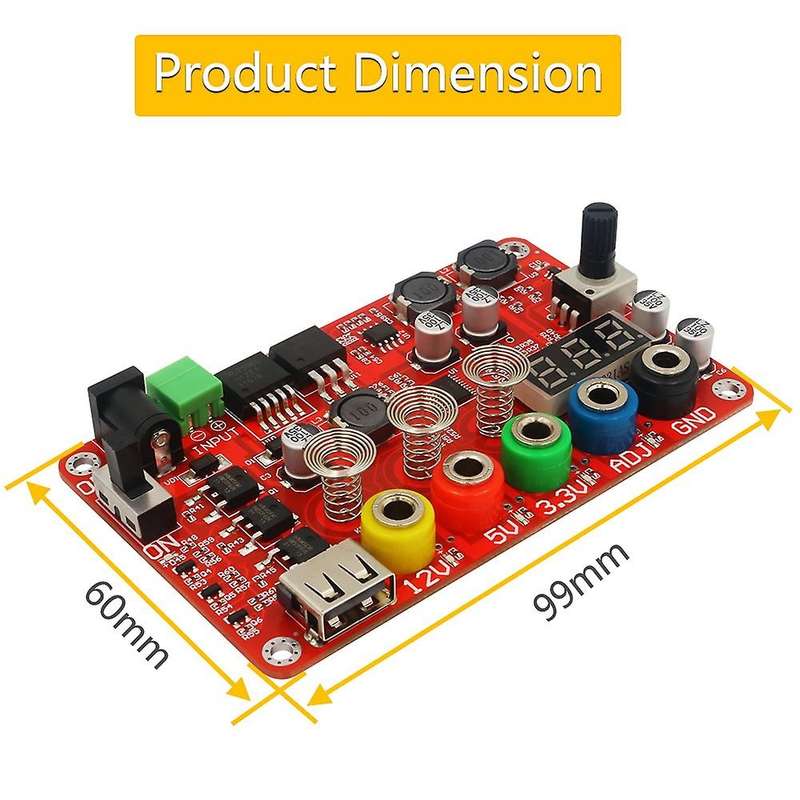 13-24v Dc Input Voltage Regulator Board with Adj Adjustable Voltage