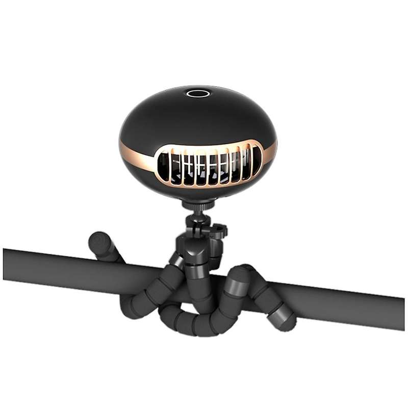Stroller Fan Rechargeable Portable Fan Mini Handheld Black