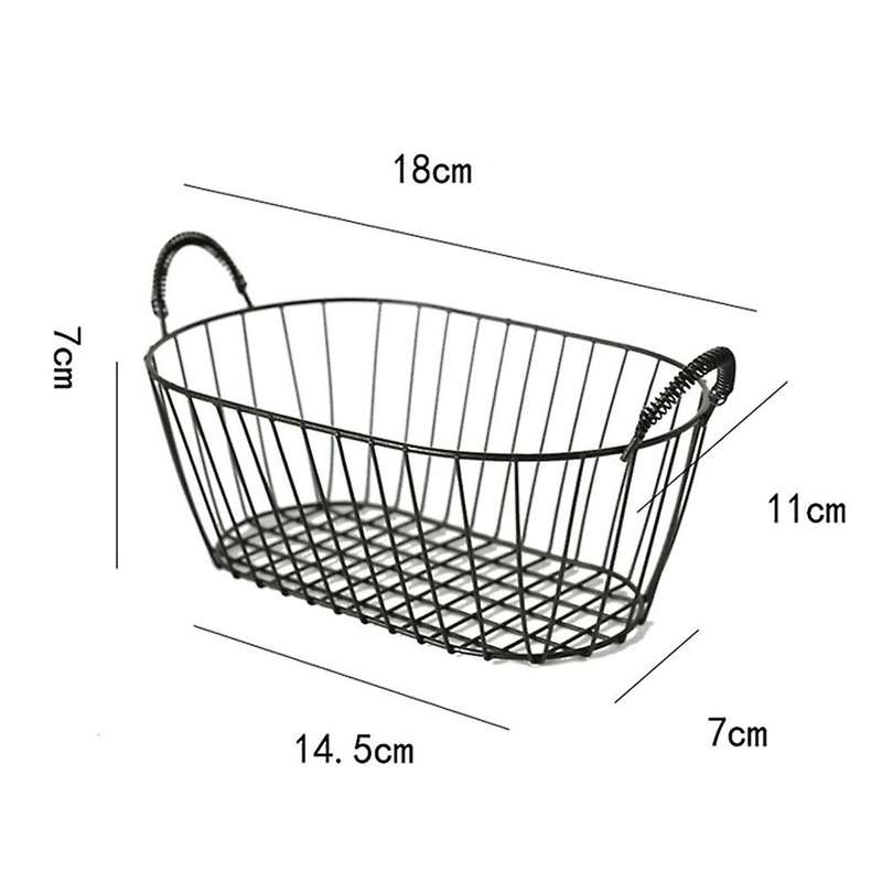 Korea Ins Nordic Style Retro Wrought Iron Fruit Basket