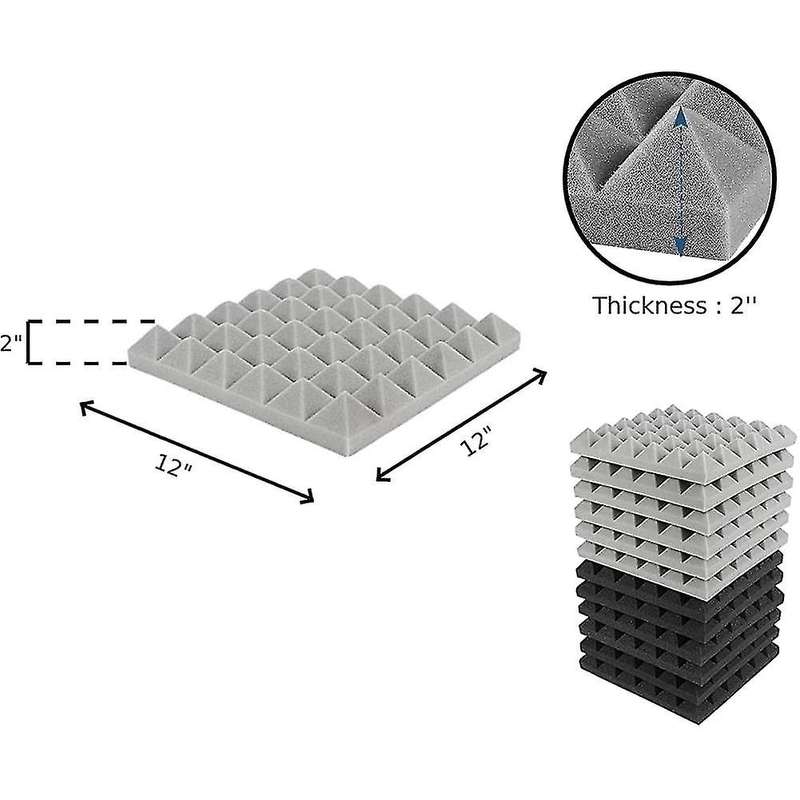 12 Pcs Acoustic Foam Board for Acoustic Treatment In Recording Studio