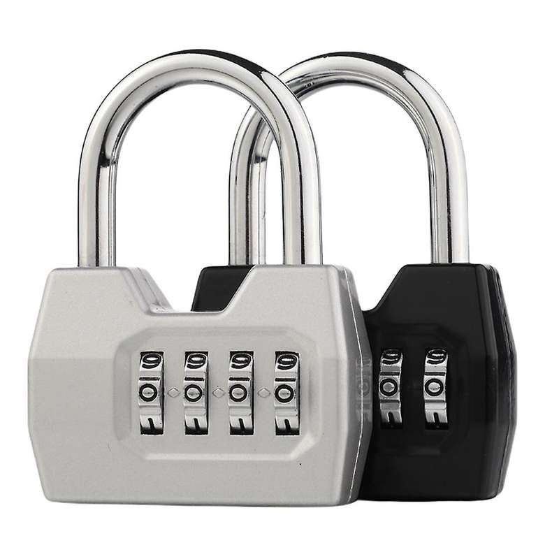 2 Pcs 4 Digit Password Lock for Outdoor Door Gym Locker Toolbox Hasp