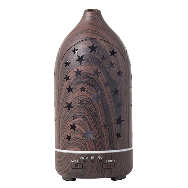 Home Wood Grain Aroma Humidifier Colorful Color Changing (us Plug) B