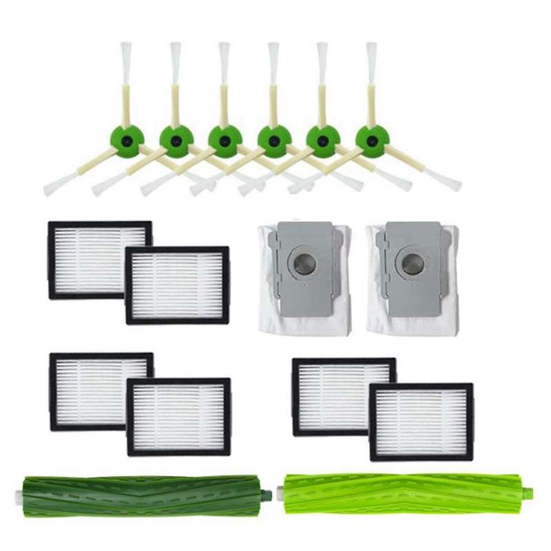 18pcs Main Side Brush Filter Dust Bag for Irobot Roomba J7 J7+ I7