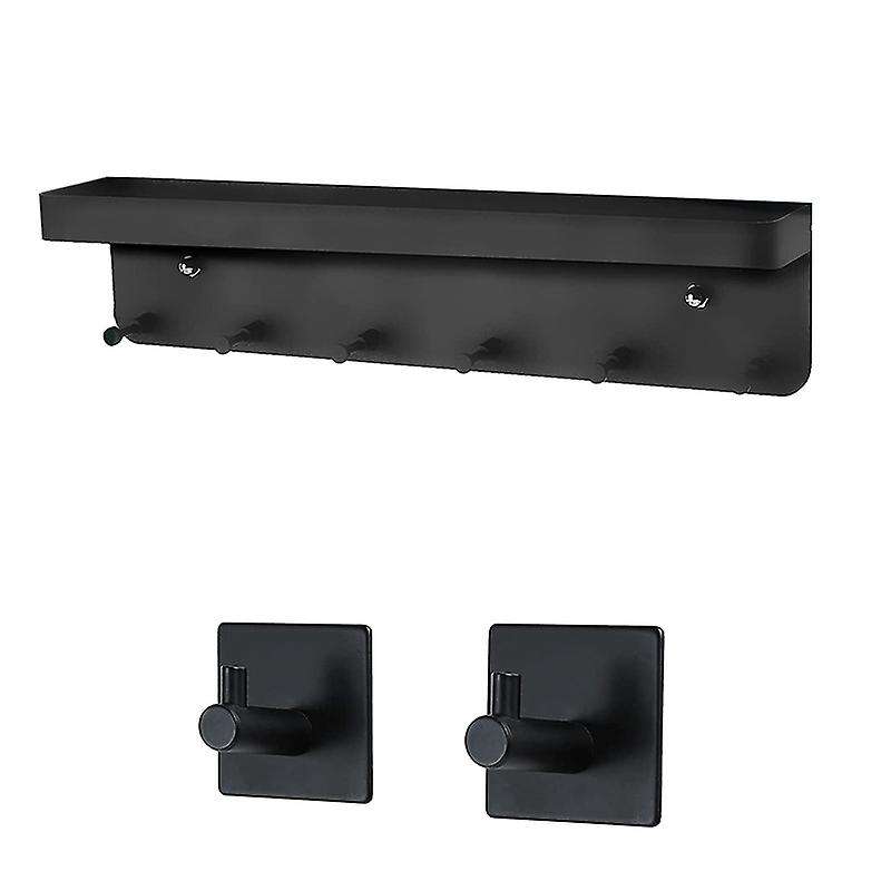Key Rack with 6 Key Hooks& Compartment with 2 Pcs Hooks for Entrance