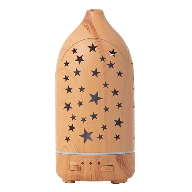 Home Wood Grain Aroma Humidifier Colorful Color Changing (us Plug) A