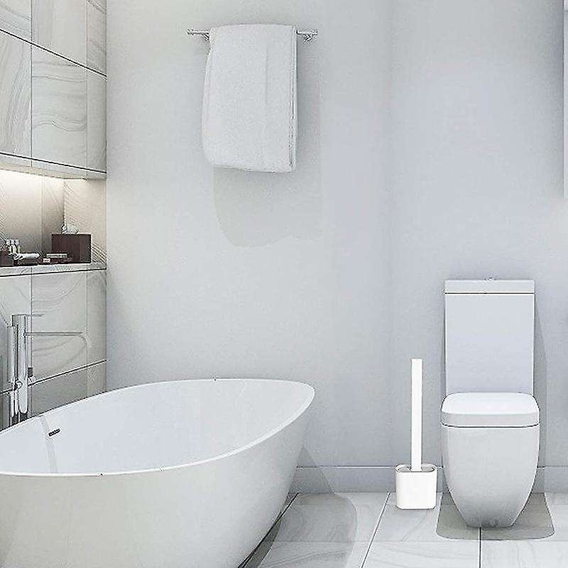 Toilet Brush with Holder - 2 Pack Of Deep Cleaner Silicone Brushes