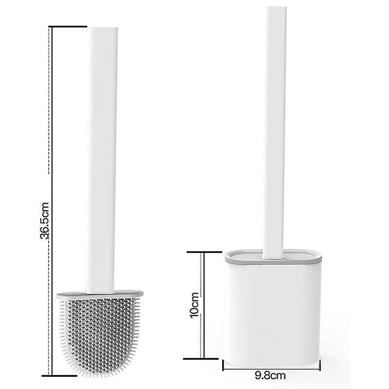Toilet Brush with Holder - 2 Pack Of Deep Cleaner Silicone Brushes