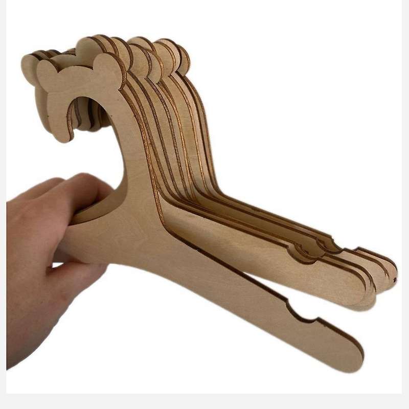 30 Pcs Wooden Hanger for Baby Clothes Natural Wood Hanger for Kids