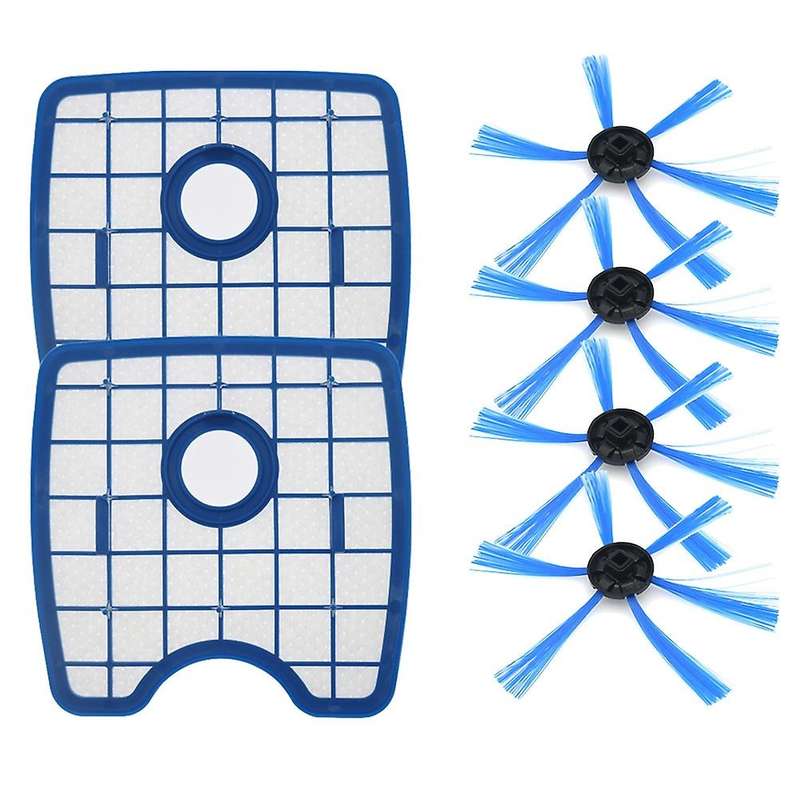 Vacuum Cleaner 2 Filter Screen+4 Round Brush for Philips Accessories