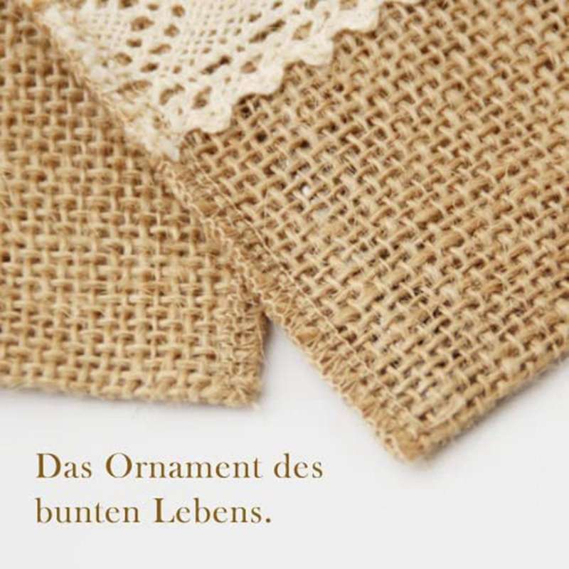20 Pieces Of Jute Tableware Bag Linen with Lace Tableware Rack