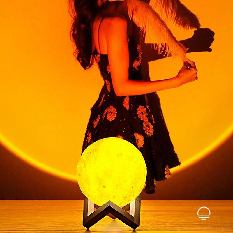 Moon Light Sunset Light Usb Charging Sun Never Sets Projection