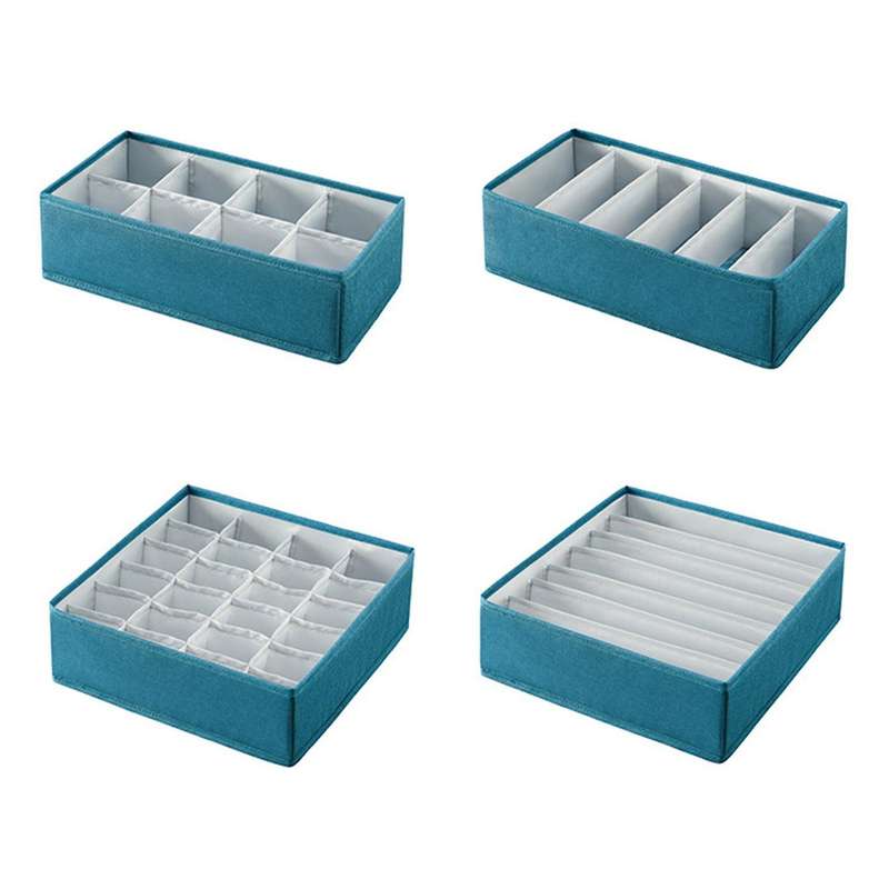 Underwear Drawer Organiser Internal Panty Socks Storage Box Green