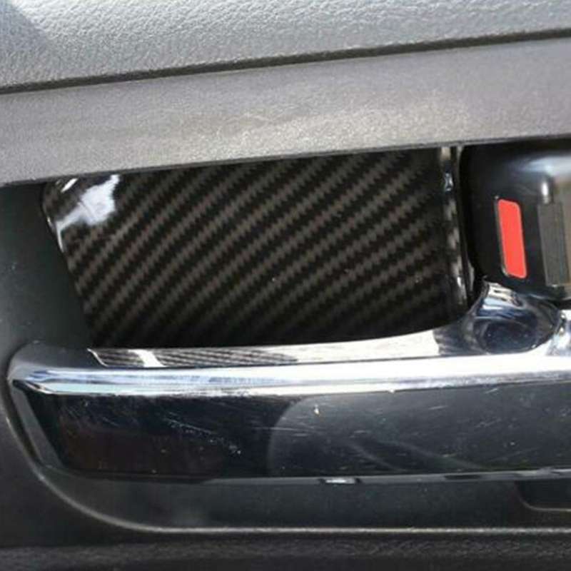 Carbon Fiber Abs Car Interior Door Handle Bowl Cover Fit for Toyota