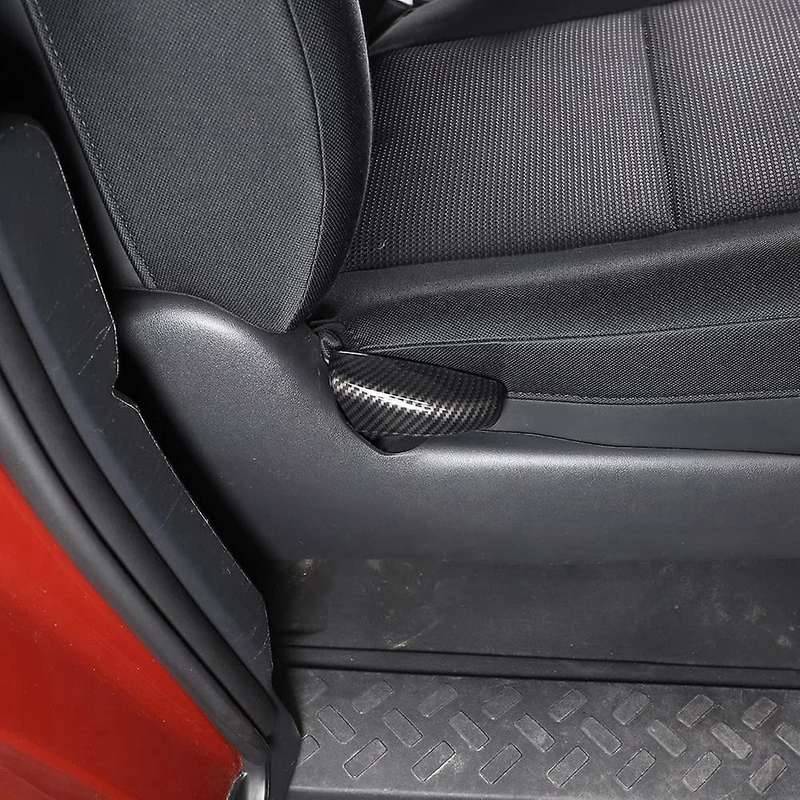 Abs Carbon Fiber Car Seat Adjustment Button Cover Trim Sticker
