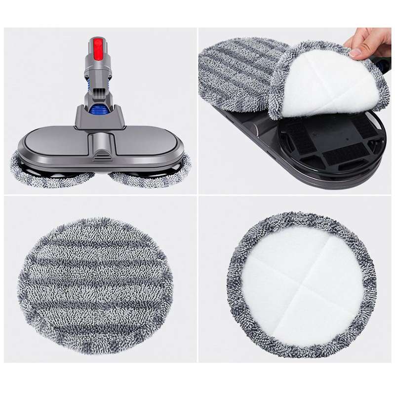 Superfine Fiber Brush Head Mop Cloths Rag for Dyson V7 V8 V10 V11 V15