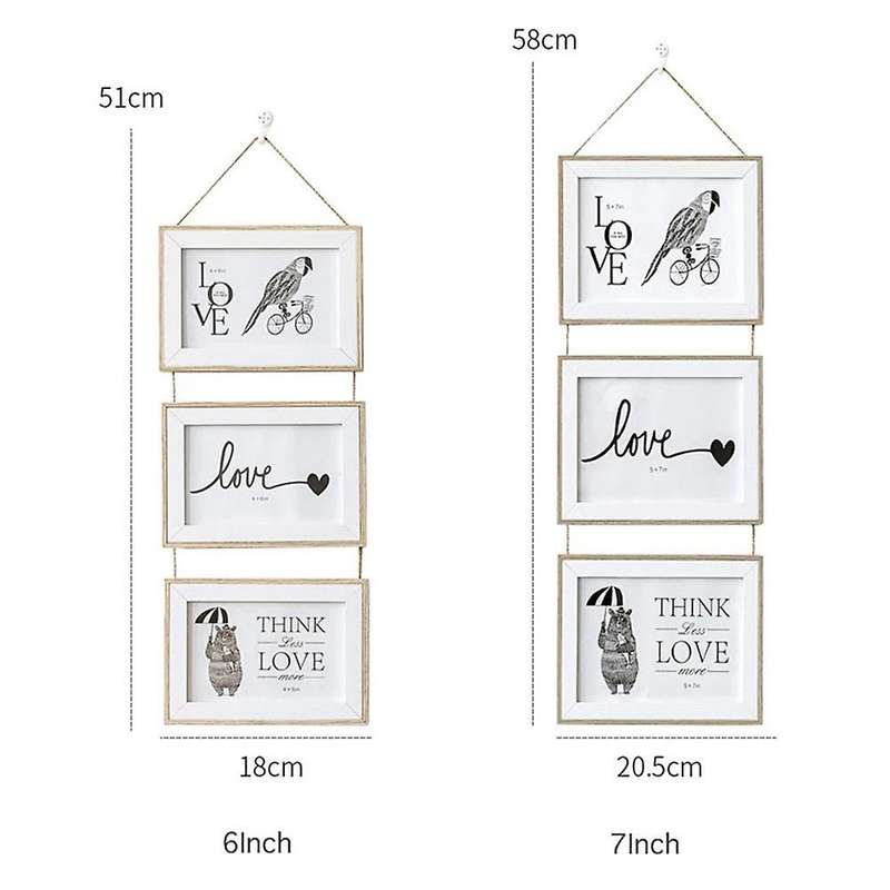 3 Connected Combination Wall Photo Frame European Wall Decoration A