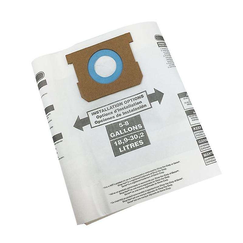 10 Pack Filter Bags for Shop Vac 5-8 Gallon Vacuum,replace Part 90671