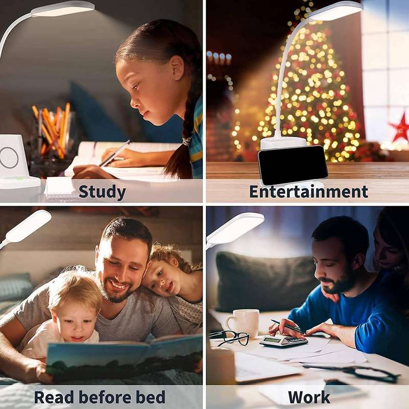 Led Desk Lamp,10 W Wireless Charging,3colours Led Touch Table Lamp