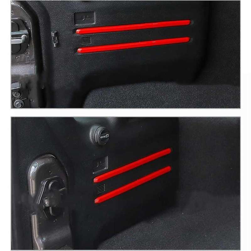 Car Tail Box Decoration Strip for Jeep Wrangler Jl Abs Red