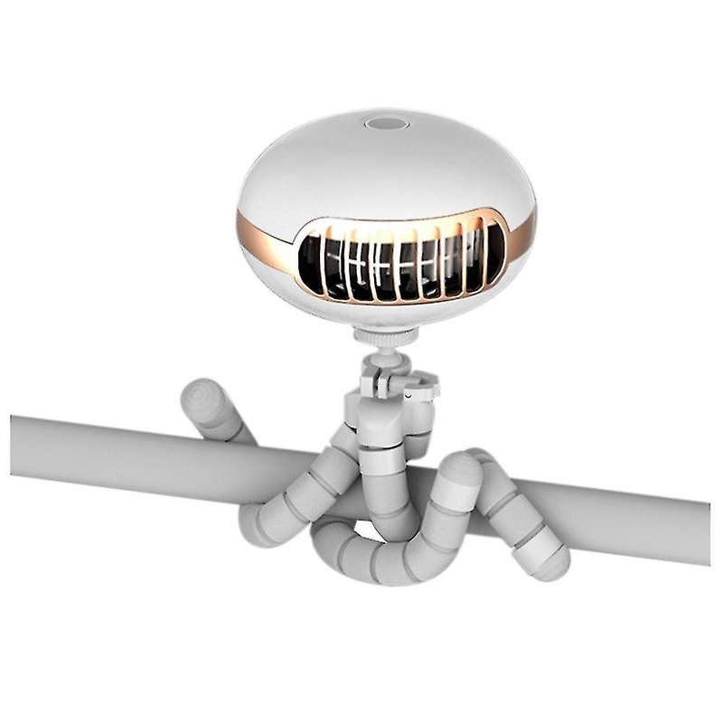 Stroller Fan Rechargeable Portable Fan Mini Handheld White