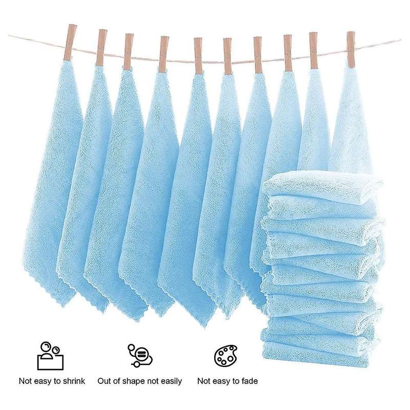 24pcs Super Soft Towel Set Super Absorbent Coral Velvet 30x30cm