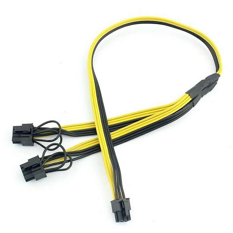5pcs Pci-e Pci Express 6pin to Dual 2-port 8pin 6+2 Pin Adapter Gpu