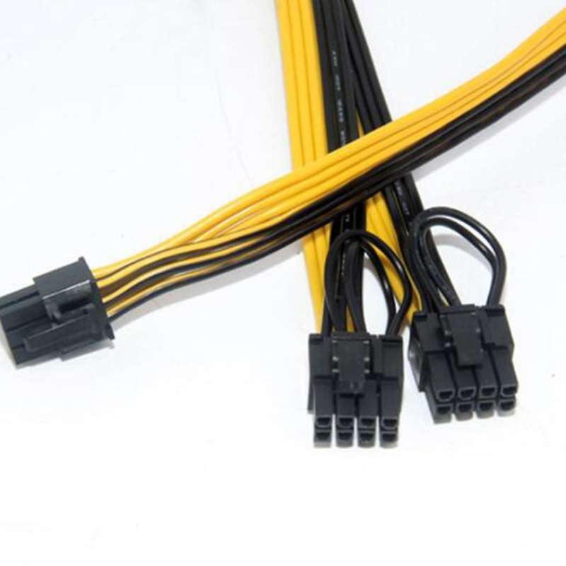5pcs Pci-e Pci Express 6pin to Dual 2-port 8pin 6+2 Pin Adapter Gpu