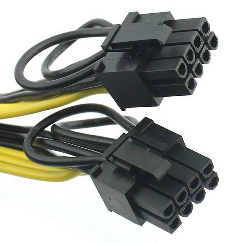 5pcs Pci-e Pci Express 6pin to Dual 2-port 8pin 6+2 Pin Adapter Gpu