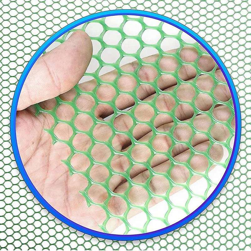 15.7 Inch X 10ft Plastic Chicken Fence Mesh for Gardening, Green
