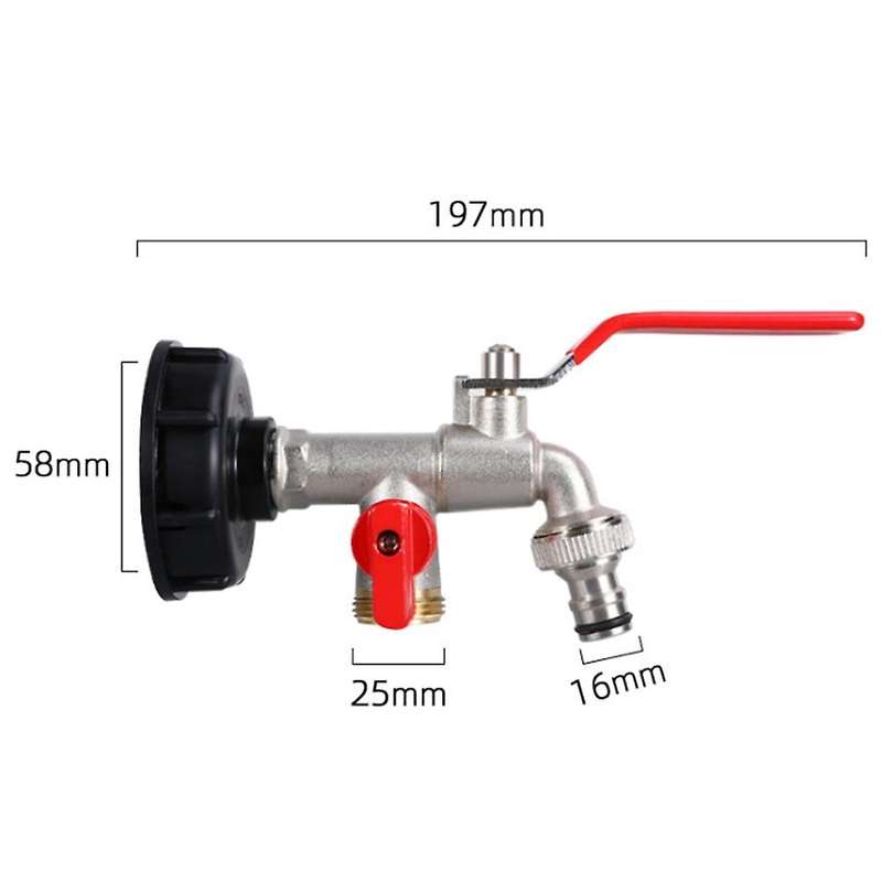 Ibc Adapter Garden Water Tank Connector Rainwater Valve Adapter Tap,a
