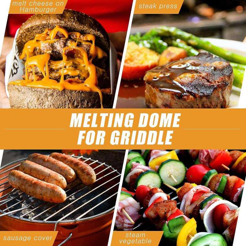 4 Pieces Cheese Melting Dome 9 Inches Basting Cover for Bbq Camp