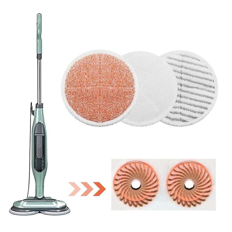 8 Pack Steam Mop Pads for Bissell : 4 Heavy Scrub Pads, 2 Soft Pads