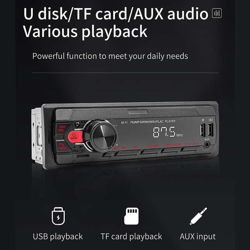 1 Din Car Audio Car Radio Fm Bluetooth Mp3 Audio Player Bluetooth