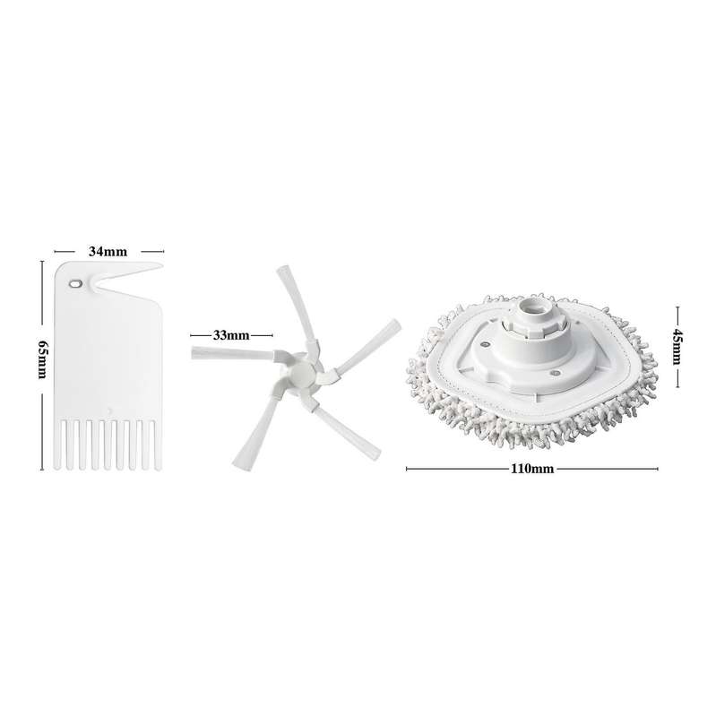 5 Pcs Parts for Xiaomi Dreame W10 W10 Pro Robot Mop Cloth Side Brush