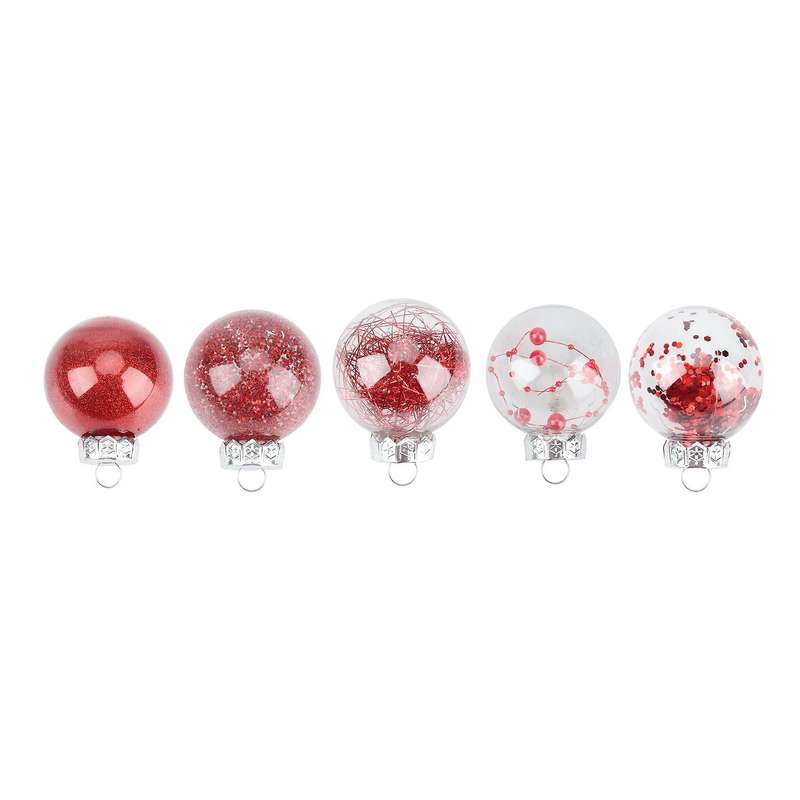 30pcs 6mm Christmas Tree Decoration Ball, Hanging Ball, Red