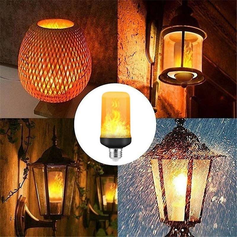 Led Flame Effect Light Bulb 4 Modes Flickering Emulation Lamp -4