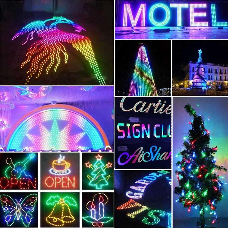 Ws2811 12mm Digital Rgb Led Pixel Light Ip68 Waterproof Dc5v 100pcs