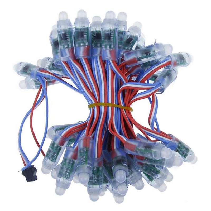 Ws2811 12mm Digital Rgb Led Pixel Light Ip68 Waterproof Dc5v 100pcs