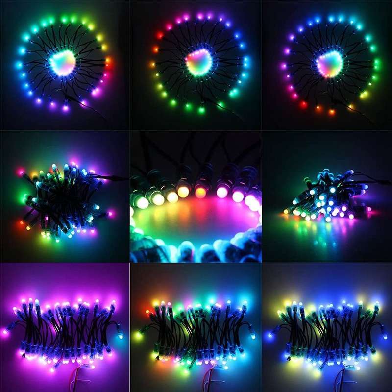 Ws2811 12mm Digital Rgb Led Pixel Light Ip68 Waterproof Dc5v 100pcs