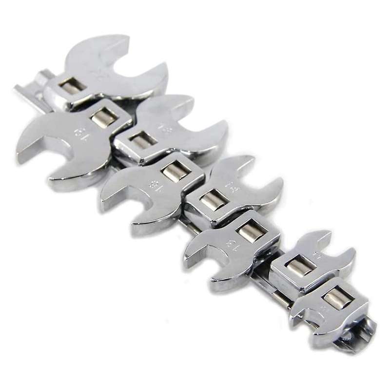 8 Pcs 3/8 Inch Head Movable Opening 10 to 19mm Metric Ratchet Wrench