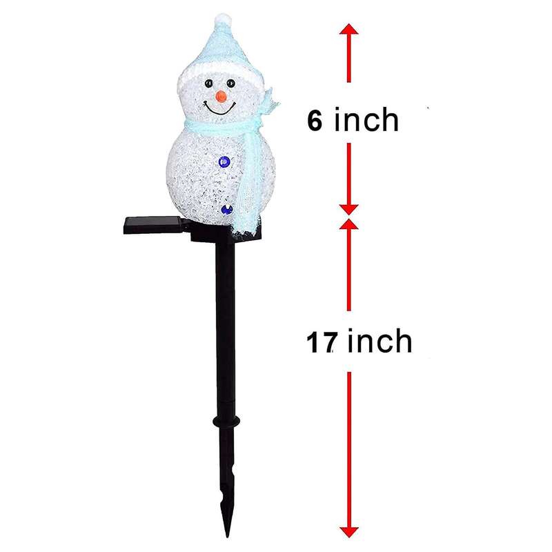 Snowman Decoration 2 Pack Solar Lights for Path Christmas Decoration