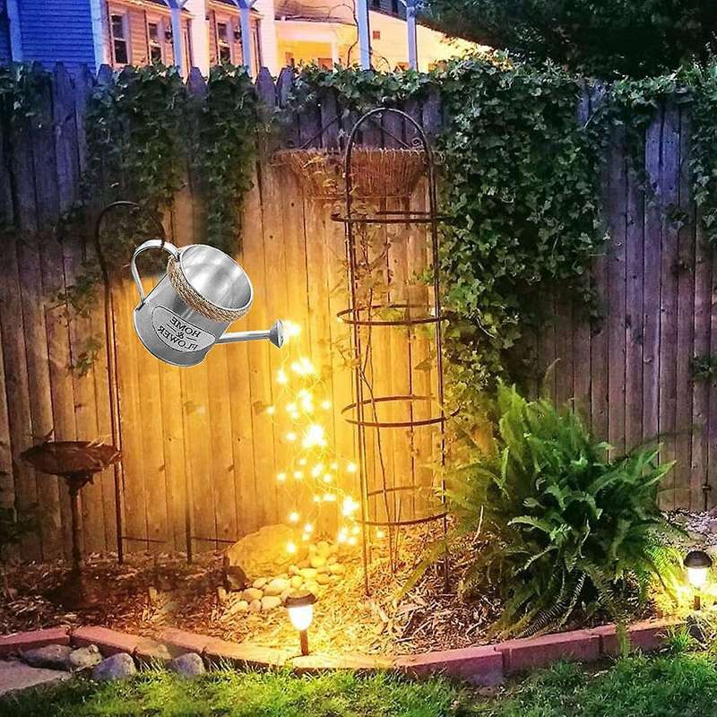 Iron Solar Lantern Waterproof Rugby Kettle Shaped Retro Lights