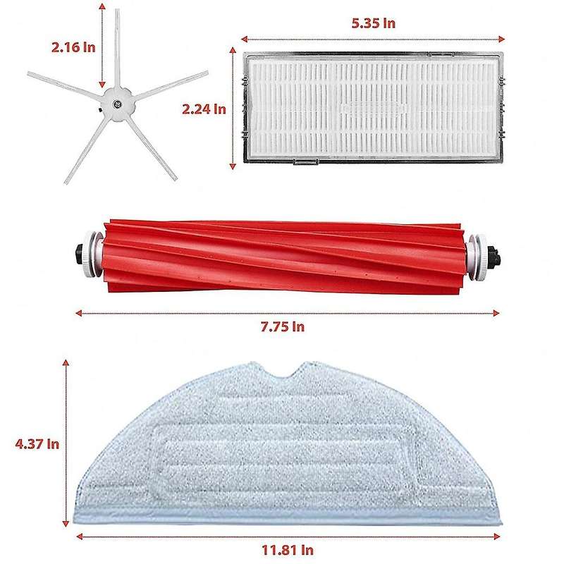 For Roborock S7 T7s Plus Robot Main Side Brush Hepa Filter Mop Cloth