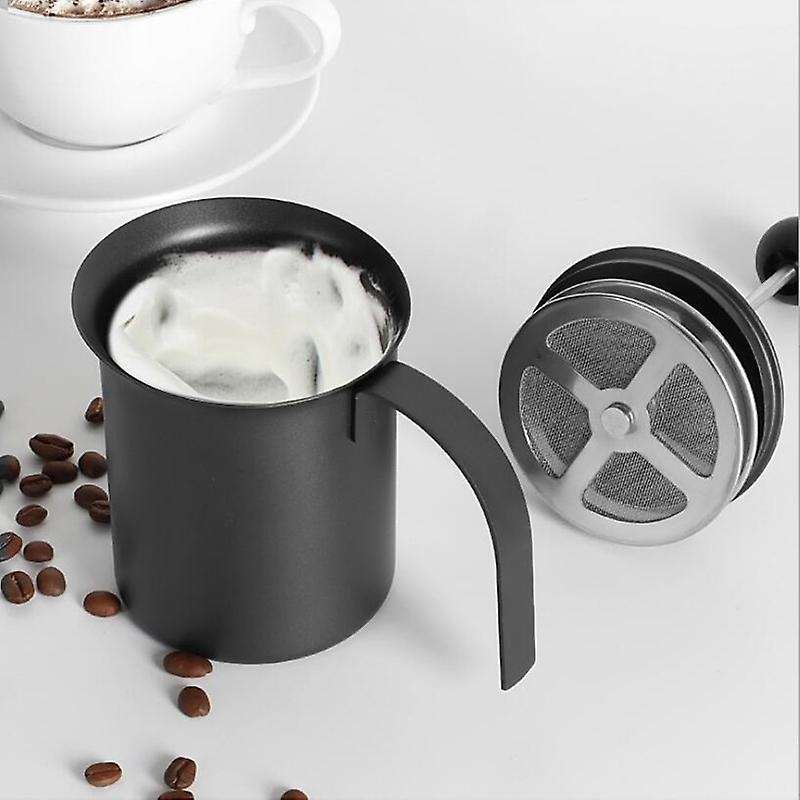 500ml Manual Milk Frother Stainless Steel Kitchen Appliance