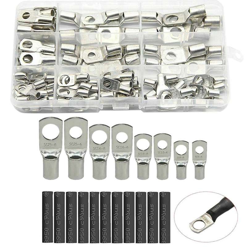 240pcs Car Copper Wire Connector Copper Nose Terminal Block Car Kit