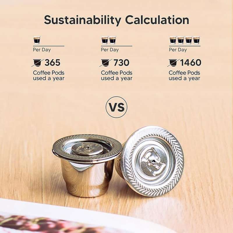 Stainless Steel Reusable Coffee Capsules for Nespresso Capsules